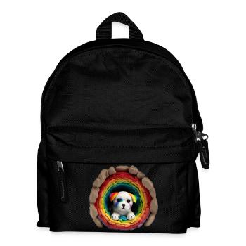 Rainbow Pups Tunnel - Kids' Backpack - black - Front