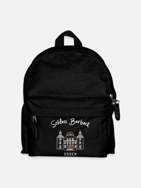 Essen, kultiges Wasserschloss Borbeck, Ruhrgebiet - Kinder Rucksack - Schwarz