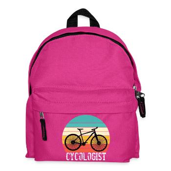 Cycologist Funny Vintage Cycling Cyclist - Kids' Backpack - fuchsia - Front