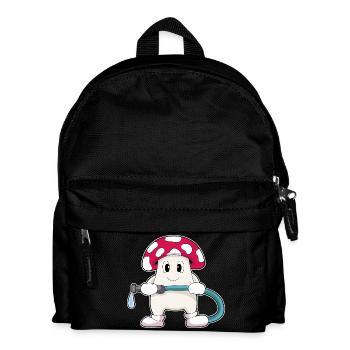 Mushroom Firefighter Fire Hose Fire Brigade - Kids' Backpack - black - Front