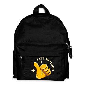 life is good, la vie est belle - Sac à dos Enfant - noir - Devant