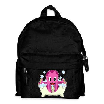 Octopus Bathing Bathtub - Kids' Backpack - black - Front