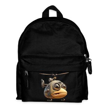 Comic Hubschrauber - Kinder Rucksack - Schwarz - Vorne