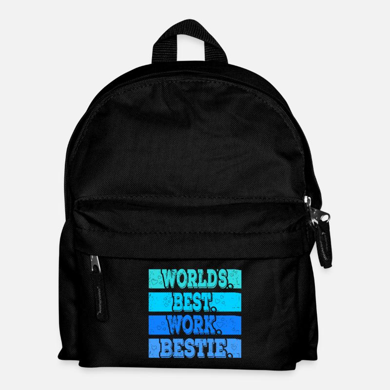 Worlds best Work Bestie emotionale Unterstützung - Kinder Rucksack - Schwarz