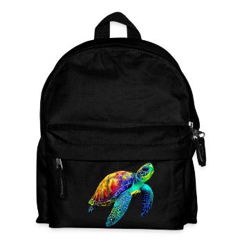 Tortue marine - Sac à dos Enfant - noir - Devant