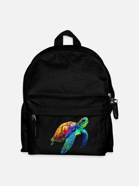 Meeresschildkröte - Kinder Rucksack - Schwarz