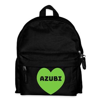 Herz Azubi gruen - Kinder Rucksack - Schwarz - Vorne