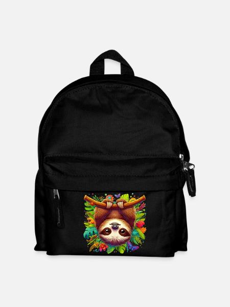 Faultier - Kinder Rucksack - Schwarz