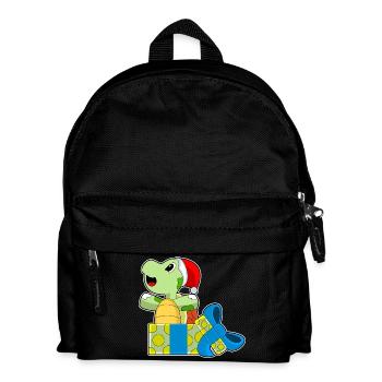 Schildkröte Weihnachten Pakete - Kinder Rucksack - Schwarz - Vorne