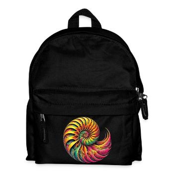 Nautilus-Muschel - Kinder Rucksack - Schwarz - Vorne