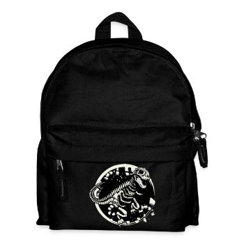 Dinosaurier Skelett Tyrannosaurus Rex Dino Fossil - Kinder Rucksack - Schwarz - Vorne