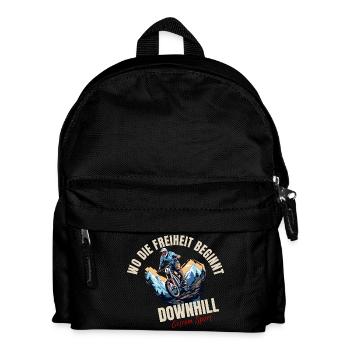 Downhill: Wo die Freiheit beginnt - Kinder Rucksack - Schwarz - Vorne