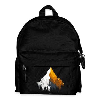 Golden Peak Mountain Silhouette - Kids' Backpack - black - Front