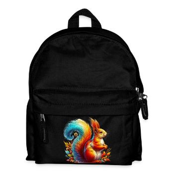 Eichhörnchen - Kinder Rucksack - Schwarz - Vorne