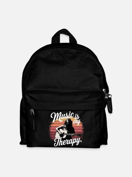Music is My Therapy clef music fans and - Kids' Backpack - black