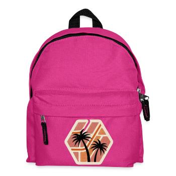 Geometric Tropical Roots - Kids' Backpack - fuchsia - Front