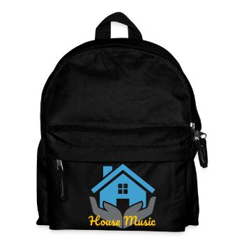 Geometrisches Haus mit Stil - Kinder Rucksack - Schwarz - Vorne