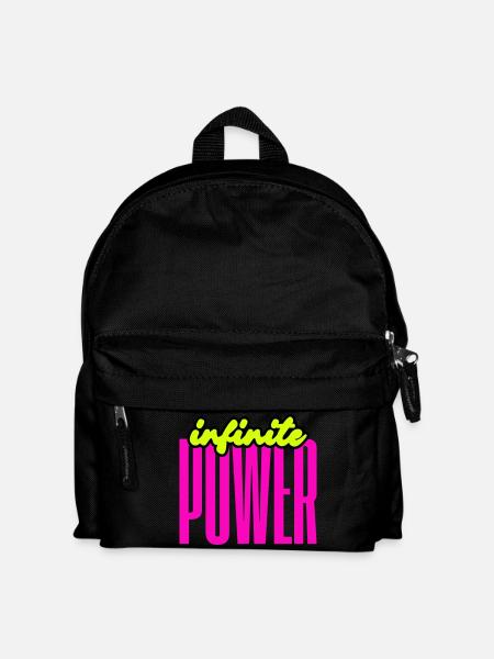 Unendliche Power - Kinder Rucksack - Schwarz