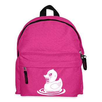 White Demonic Duck - Kids' Backpack - fuchsia - Front