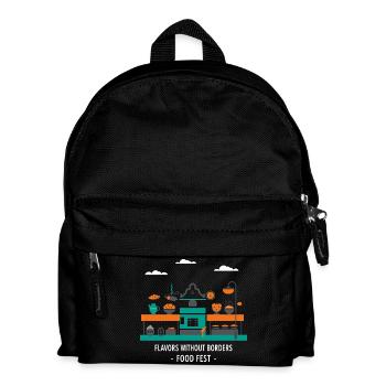 Street Food Festival - Kinder Rucksack - Schwarz - Vorne