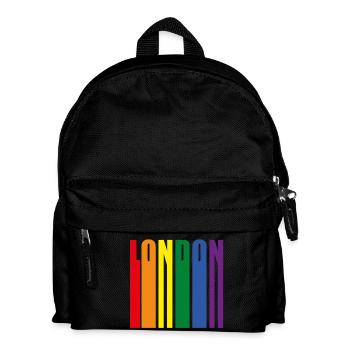 London Regenbogen Pride LQBT - Kinder Rucksack - Schwarz - Vorne