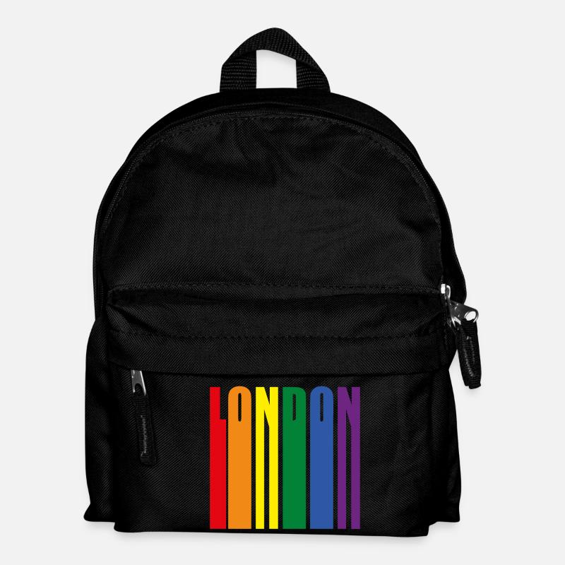 London Rainbow Pride LQBT - Kids' Backpack - black