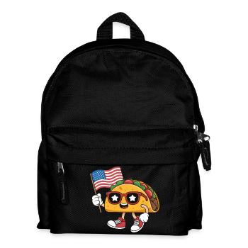  Patriotic Kawaii Taco Independence Day 4th of - Kinder Rucksack - Schwarz - Vorne