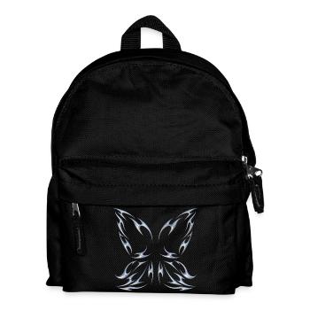 Chrome Metallic Fairy Wings Butterfly Design - Kids' Backpack - black - Front