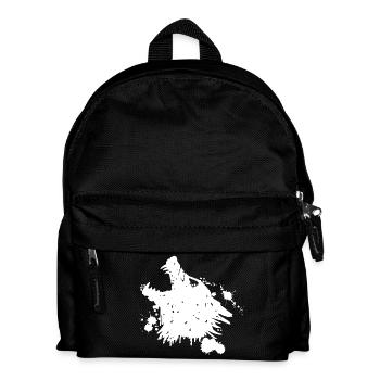 Weißer Wolf heult - Kinder Rucksack - Schwarz - Vorne