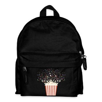 Colorful Popcorn Explosion with Sprinkles for - Kids' Backpack - black - Front