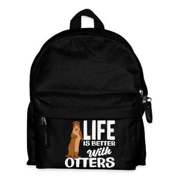 Sea otters live better - Kids' Backpack - black - Front