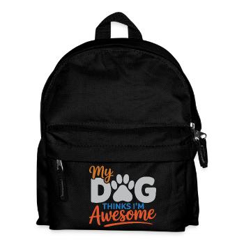 Mein Hund findet mich großartig - Kinder Rucksack - Schwarz - Vorne