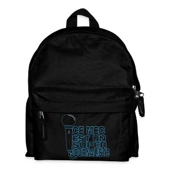 Super Journalist – Dieser Typ bedient das Mikrofon - Kinder Rucksack - Schwarz - Vorne
