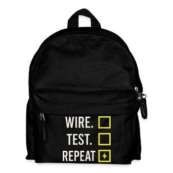 Apprentice electrician, student in the electrical trade - Kids' Backpack - black - Front