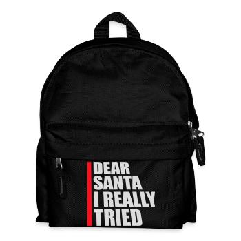Cher Père Noël, j’ai vraiment essayé l’humour de Noël drôle - Sac à dos Enfant - noir - Devant