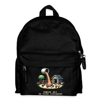 Appuyez sur E pour alimenter | Joueur de ferme - Sac à dos Enfant - noir - Devant