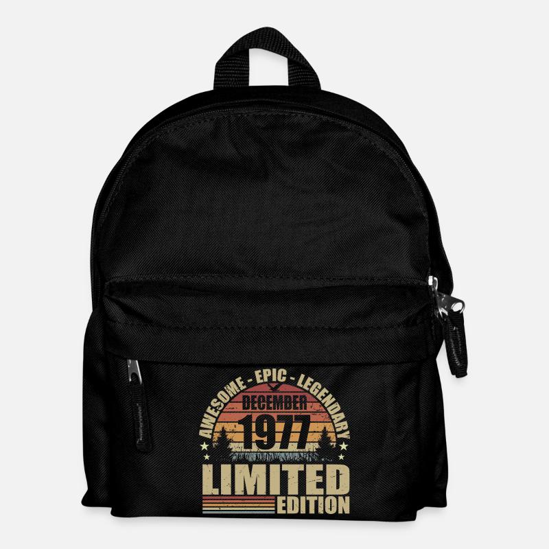 Dezember 1977 - Limitierte Auflage Dezember 1977 - Kinder Rucksack - Schwarz