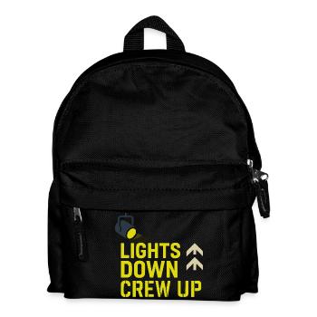 Theatertechnik-crew Bühnentechniker Ton - Kinder Rucksack - Schwarz - Vorne