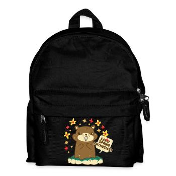 Marmotte du Jour sans fin - Sac à dos Enfant - noir - Devant
