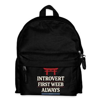 Anime introvert Weeb couch potato - Kids' Backpack - black - Front