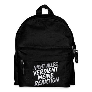 Null Reaktion - ist mir egal - Kinder Rucksack - Schwarz - Vorne
