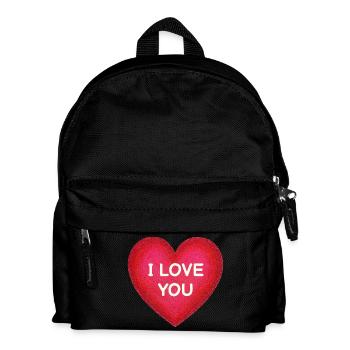Mon cœur, je t’aime. - Sac à dos Enfant - noir - Devant