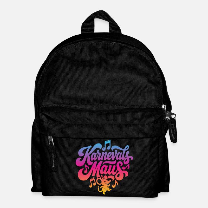 Karnevals Maus Karnevalsmaus Karneval Party Kostüm - Kinder Rucksack - Schwarz