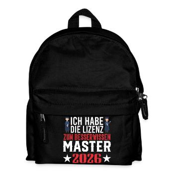 Master's Degree Graduation 2026 - Kids' Backpack - black - Front