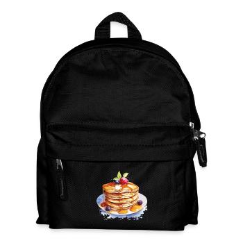 Watercolor pancakes with syrup - Kids' Backpack - black - Front