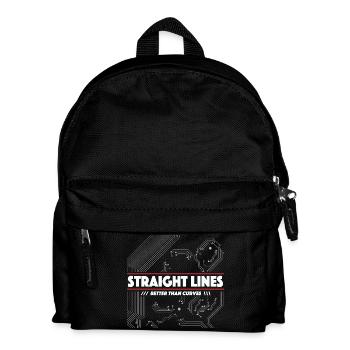 Lignes droites au lieu de courbes - Sac à dos Enfant - noir - Devant