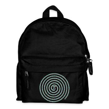 Pi Symbol Spirale Regenbogen Pi Day Ziffern - Kinder Rucksack - Schwarz - Vorne