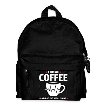 Humor Nurse Coffee & Patient Vital Signs - Kids' Backpack - black - Front