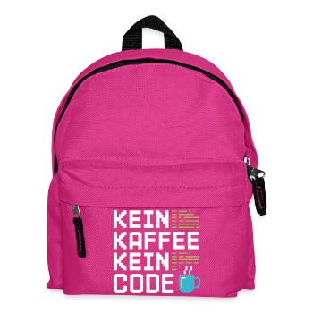 No Coffee No Code Programmer Computer Scientist - Kids' Backpack - fuchsia - Front