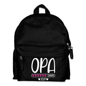 Grandpa 2027 loading with hearts loading bar - Kids' Backpack - black - Front